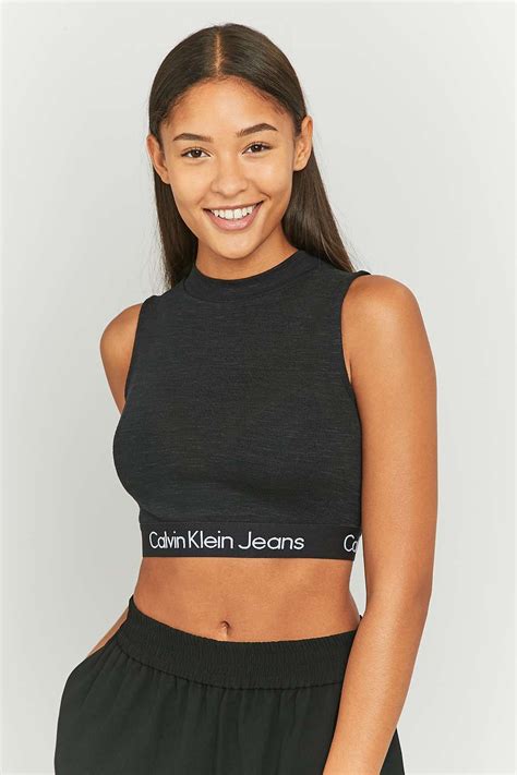 cheap calvin klein crop top|calvin klein sleeveless top 1x.